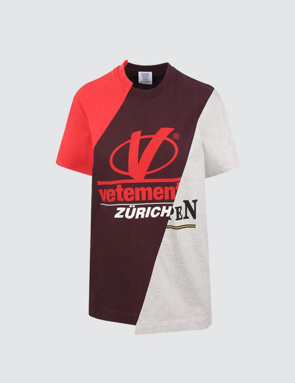 Vetements Zurich Deconstructed Tee Burgundy | SPLY